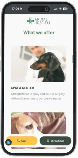 242 Animal Hospital on mobile