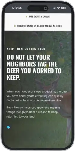 Buck Forage on mobile