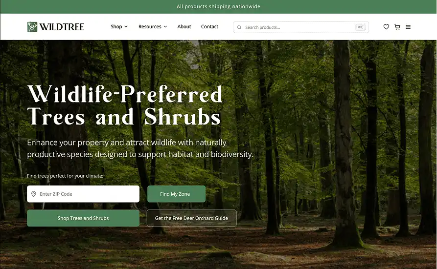Wildtree website